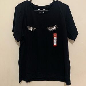 Guess Black Eyelash Tee
